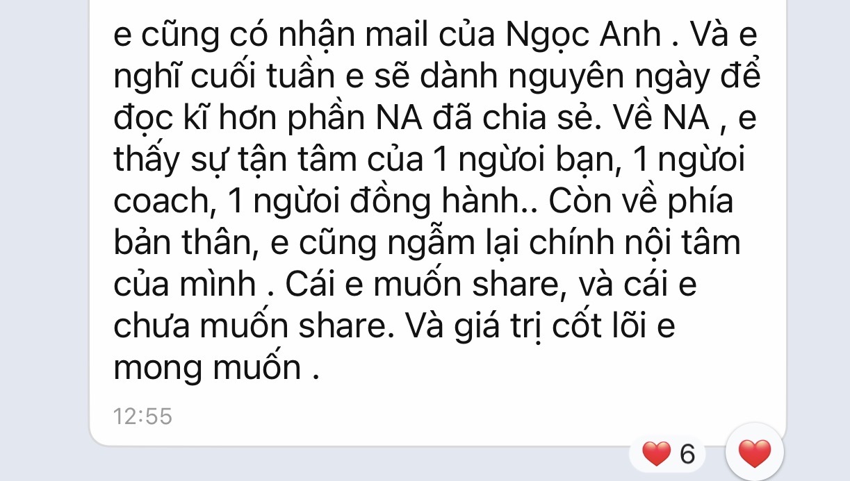 Phản hồi học viên 1